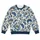 Blue And Ivory Floral Motifs For Relaxed Everyday Outfits And Garden Gatherings All-over Print Knitted Sweater - 4