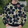 Oversized Navy Floral Botanical Motif For Relaxed Everyday Casual Style All-over Print Knitted Sweater - 6
