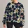 Oversized Navy Floral Botanical Motif For Relaxed Everyday Casual Style All-over Print Knitted Sweater - 1
