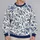Navy Botanical Blooms for Elegant Everyday Styling and Relaxed Weekend Outings for Her All-over Print Knitted Sweater - 2