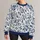 Navy Botanical Blooms for Elegant Everyday Styling and Relaxed Weekend Outings for Her All-over Print Knitted Sweater - 1