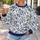 Navy Botanical Blooms for Elegant Everyday Styling and Relaxed Weekend Outings for Her All-over Print Knitted Sweater - 5