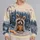 Raccoon Sipping Cocoa in a Snowy Forest for Cozy Winter Days and Relaxed Weekends All-over Print Knitted Sweater - 2