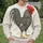 Barred Rooster Art for Countryside Style and Relaxed Everyday Wear All-over Print Knitted Sweater - 6