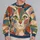 Geometric Cat Face with Bold Green Eyes for Creative Everyday Style All-over Print Knitted Sweater - 2