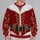 Red Faux Fur And Laced Holiday Outfit For Christmas Parties And Festive Gatherings All-over Print Knitted Sweater - 2