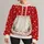 Red Holiday Apron Costume with Holly and Snowflakes for Christmas Parties and Gatherings All-over Print Knitted Sweater - 1