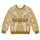 Ivory Angel Wings And Gold Robe Details For Christmas Parties And Holiday Events All-over Print Knitted Sweater - 4