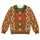 Gingerbread Cookie With Candy Buttons For Christmas Parties And Holiday Celebrations All-over Print Knitted Sweater - 4