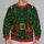 Green Elf Toymaker Costume Details for Christmas Parties and Holiday Celebrations All-over Print Knitted Sweater - 2