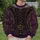 Gothic witch corset costume surface with celestial details Gothic Witch Corset with Celestial All-over Print Knitted Sweater - 6