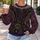 Gothic witch corset costume surface with celestial details Gothic Witch Corset with Celestial All-over Print Knitted Sweater - 5
