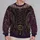 Gothic witch corset costume surface with celestial details Gothic Witch Corset with Celestial All-over Print Knitted Sweater - 2