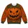 Halloween celebration Carved Pumpkin Face and Autumn Vines for Halloween Parties and Fall All-over Print Knitted Sweater - 4