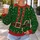 Green Elf Belt and Candy Cane Holiday Party Look for Festive Christmas Celebrations All-over Print Knitted Sweater - 5