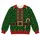 Green Elf Belt and Candy Cane Holiday Party Look for Festive Christmas Celebrations All-over Print Knitted Sweater - 4
