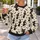 Witch Hat Black Cats And Bats For Cozy Halloween Season Celebrations All-over Print Knitted Sweater - 5