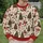Vintage Santa and Tree Motifs for Cozy Christmas Celebrations and Festive Gatherings All-over Print Knitted Sweater - 6
