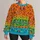 Colorful Folk Floral Blooms for Festive Autumn Outings and Everyday Bohemian Style All-over Print Knitted Sweater - 1