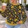 Yellow Floral Vine Motifs for Spring Garden Gatherings and Cozy Everyday Layering Looks All-over Print Knitted Sweater - 5