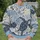 Blue Sea Turtle and Floral Patchwork for Spring Garden Strolls and Everyday Style All-over Print Knitted Sweater - 6