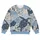 Blue Sea Turtle and Floral Patchwork for Spring Garden Strolls and Everyday Style All-over Print Knitted Sweater - 4