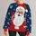 Santa Claus and Snowflakes for Christmas Parties and Cozy Holiday Family Celebrations All-over Print Knitted Sweater - 1