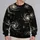Monochrome Cosmic Nebula and Starfield for Everyday Stargazing, Men's Night Sky Style All-over Print Knitted Sweater - 2