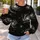 Monochrome Cosmic Nebula and Starfield for Everyday Stargazing, Men's Night Sky Style All-over Print Knitted Sweater - 5