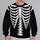 Monochrome Skeleton Bones for Halloween Parties and Alternative Streetwear Enthusiasts All-over Print Knitted Sweater - 2