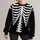 Monochrome Skeleton Bones for Halloween Parties and Alternative Streetwear Enthusiasts All-over Print Knitted Sweater - 1