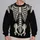 White Skeleton Bones for Halloween Parties and Dark Streetwear Style for Unisex Fans All-over Print Knitted Sweater - 2