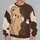 Winking Tan Bear Character for Cozy Campus Days and Casual Everyday Outings All-over Print Knitted Sweater - 2