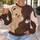 Winking Tan Bear Character for Cozy Campus Days and Casual Everyday Outings All-over Print Knitted Sweater - 5