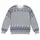 Blue Gray Nordic Geometric Bands for Cozy Alpine Weekends and Casual Winter Outings All-over Print Knitted Sweater - 4