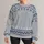 Blue Gray Nordic Geometric Bands for Cozy Alpine Weekends and Casual Winter Outings All-over Print Knitted Sweater - 1
