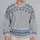 Blue Gray Nordic Geometric Bands for Cozy Alpine Weekends and Casual Winter Outings All-over Print Knitted Sweater - 2