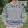Blue Gray Nordic Geometric Bands for Cozy Alpine Weekends and Casual Winter Outings All-over Print Knitted Sweater - 6