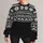 Black And White Nordic Snowflake Motifs For Cozy Winter Holiday Gatherings Outdoors All-over Print Knitted Sweater - 1