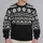 Black And White Nordic Snowflake Motifs For Cozy Winter Holiday Gatherings Outdoors All-over Print Knitted Sweater - 2