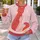 Coral Cat Duo for Cozy Everyday Outings and Relaxed Weekend Style All-over Print Knitted Sweater - 5