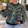 Celestial Deer, Koi Fish and Ocean Waves for Fantasy Art Lovers and Nature Fans Everyday All-over Print Knitted Sweater - 5