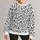 Black Vine and Leaf Motif for Relaxed Days and Travel, Botanical Style All-over Print Knitted Sweater - 1