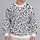 Black Vine and Leaf Motif for Relaxed Days and Travel, Botanical Style All-over Print Knitted Sweater - 2