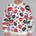 Red And Black Lipstick Kisses With Hearts For Playful Everyday Outings All-over Print Knitted Sweater - 2