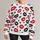 Red And Black Lipstick Kisses With Hearts For Playful Everyday Outings All-over Print Knitted Sweater - 1
