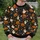 Halloween Ghosts, Pumpkins and Witch Hats for Spooky Fall Parties and Casual Wear All-over Print Knitted Sweater - 6