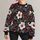 Cream Hibiscus and Charcoal Foliage for Bold Everyday Commuter Style for Modern Men All-over Print Knitted Sweater - 1