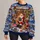 Christmas Eve Workshop Scene for Holiday Celebrations and Cozy Winter Cheer All-over Print Knitted Sweater - 1