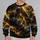 Dark Storm Clouds With Golden Lightning For Bold Everyday Streetwear And Night Out All-over Print Knitted Sweater - 2